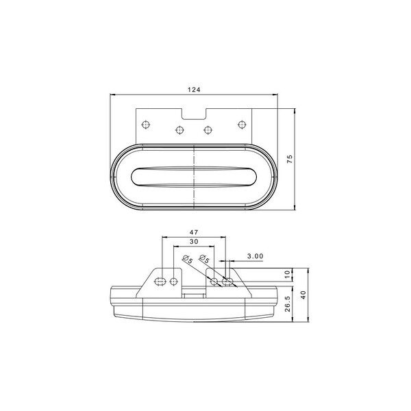 [DKWK 40 000 075] Markeerverlichting 12/24V LED Wit