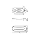 [DKWK 40 000 072] Markeerverlichting 12/24V LED Rood