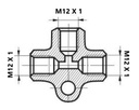 [HITEH 9199] Remleidingkoppelstuk T  M10x1.00mm