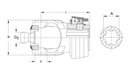 [WALT21.83.832] Gaffel met snelsluiting ASGE  1.3/8" - 21 (80°)