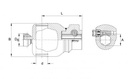 [WALT35.18.310] Gaffel met bout AGCC P480 1 3/4" 6