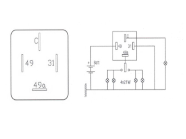 [DKWK 40 000 452] Knippercentrale 24V 4P DIN + drager