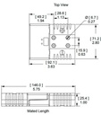 [ZENI00200030] Connector mannelijk - vrouwelijk - 150A - Rood (24v)