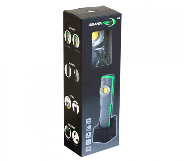 [LEMAW6] Werklamp met laadstation - 1000 Lumen