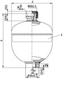 [BOSC0 531 602 576] Accu 0.7L - 180 bar - 10 bar - Vr. 1/2 BSP