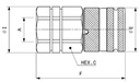 [DKWK 80 966 013 W] Snelkop.  vrouwelijk - DN 13 - 1/2"BSP "WEIDEMANN"