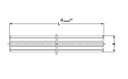 [WALT67.30.164L0217] Profiel as volledige lengte profiel 1.3/8" - 6 - L = 217mm gehard - gat 10mm