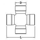 Kruis 25x76,8 - zonder smeernippel