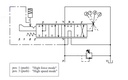 Ventiel voor houtkliever 1/2 BSP - 80l/min