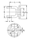 [WALT36.19.02] Flensgaffel 6 gaten Ø 160 mm - buiten centrering Ø 98 mm