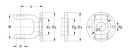 [WALT21.16.02] Flensgaffel 4 gaten Ø 90 mm - binnen centrering Ø 47 mm