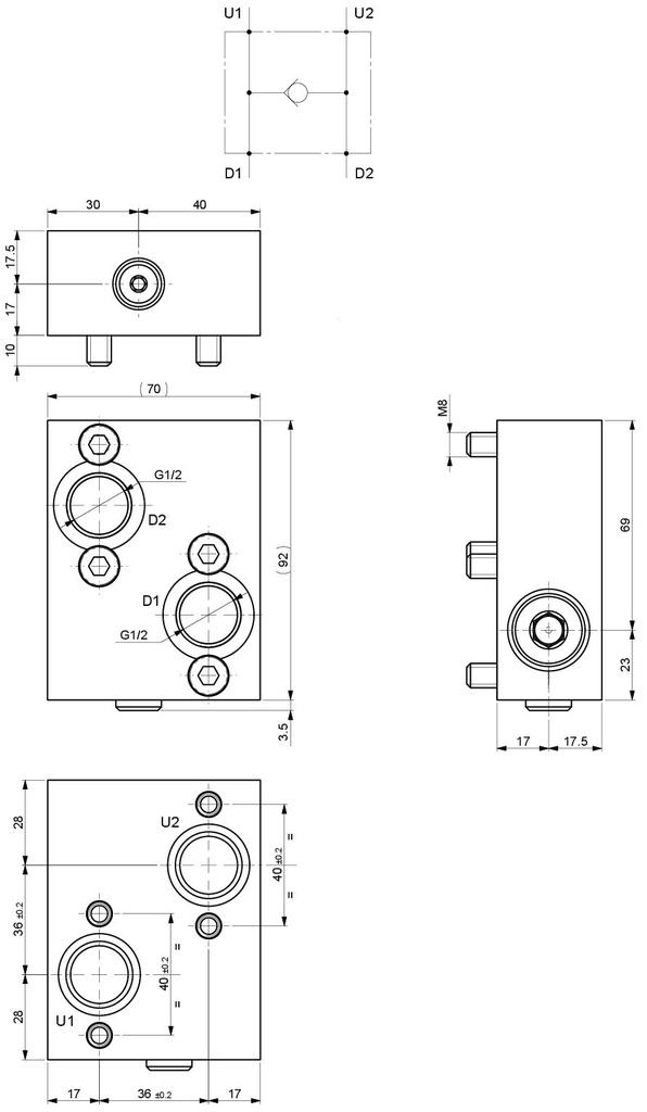 Anti cavitate klep voor motor OMP - OMR