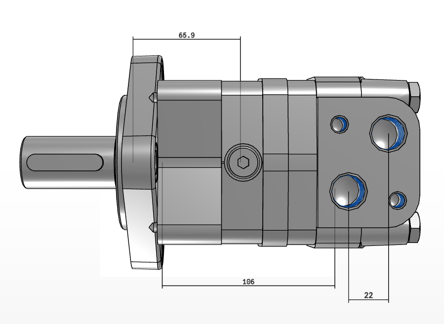 Motor MS 160 met conische as dia 35 1:10