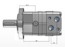Motor MS 160 met conische as dia 35 1:10