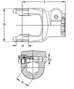 [WALT35.10.32] Gaffel met conische klem AGCC 1.3/8" - 21