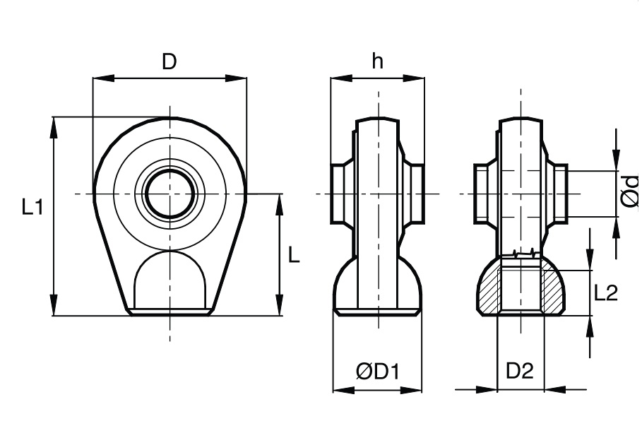 Aanlaskogel met ronde sokkel Ø 32,0 mm