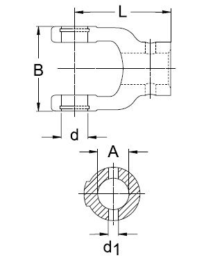 [WALT21.15.06] Gaffel NG as 25 mm - spanstift 8 mm
