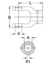 [WALT21.15.06] Gaffel NG as 25 mm - spanstift 8 mm