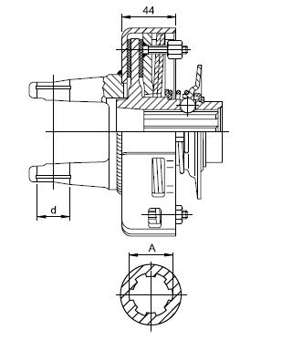 [WALT56.115.16/065] Slipkoppeling W2300 - K92 - 2 schijven - 1.3/8" - 6 - 65 daNm