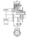 [WALT56.115.16/075] Slipkoppeling W2300 - K92 - 2 schijven - 1.3/8" - 6 - 75 daNm