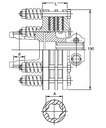 [WALT56.101.09/120] Slipkoppeling W2500 - K90/4 - 4 schijven - 1.3/8" - 21 - 120 daNm