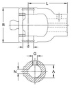 [WALT20.15.847] Gaffel NG as 30 mm - persbout  10 mm - spie 8 mm