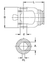 [WALT21.11.810] Gaffel voor buis 30,0 x 39,0 (serie OvGA)