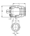 [WALT36.14.164] Gaffel voor buis 47,0 x 61,0 (serie S5) (Met centrale smering)