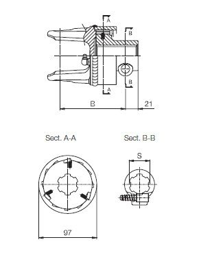 [BOND601102701R] Vrijloop 1.3/8" - 6 / kruis 23,8x61,3 / 2400nm