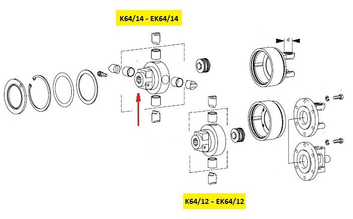 [WALT59.46.02] Naaf K64/14 - EK64/14 - 1.3/8" - 6