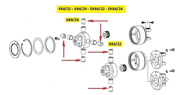 [WALT59.23.01] Nok K64/22 - K64/24 - Ø 35mm