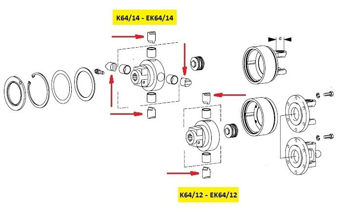 [WALT59.43.01] Nok K64/12 - K64/14 - Ø 30mm