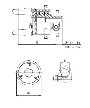 [BOND60170M503R] Vrijloop 1.3/4" - 6 / kruis 35,0x106,0 / 6200nm