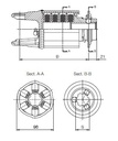 [BOND613456501R] Sterslipkoppeling 1 3/8" - 6/ 4 rijen nokken -  1600 Nm