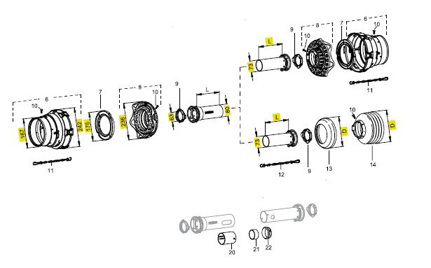 [WALT85.01.02] Kap lengte 186 mm