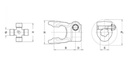 [BOND5090G0460] Gaffel met bout 1.3/4" - 6