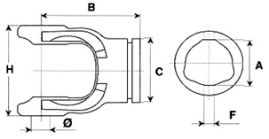 [BOND204026852] Gaffel voor buis 125043000 (29,0x4,0)