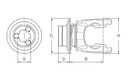 [BOND5720B0355] Gaffel met snelsluiting 1.3/8" - 6