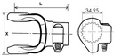 [BOND5070E3755] Gaffel met drukstift 1.3/8" - 21