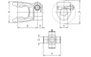 [BOND5090H3860] Gaffel met bout 1.3/4" - 20