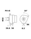 [ISKRIA1161] Alternator Mahle MG339  14V - 120 A