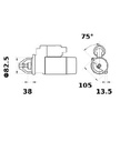 [ISKRIS1055] Reductiestarter Mahle MS45  3,0 Kw - 12V - 10T