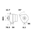 [ISKRIA0960] Alternator Mahle MG237  14V - 70 A