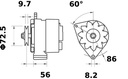 [ISKRIA0215] Alternator Mahle MG628  14V - 65 A
