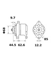 [ISKRIA0071] Alternator Mahle MG43  14V - 55 A