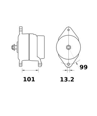 [ISKRIA1058] Alternator Mahle MG490  14V - 150 A