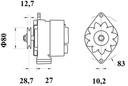 [ISKRIA0095] Alternator Mahle MG462  14V - 33 A