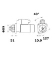 [ISKRIS0821] Starter Mahle MS309  3,0 Kw - 12V - 11T