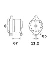 [ISKRIA1152] Alternator Mahle MG540  14V - 80 A
