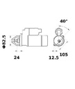 [ISKRIS0525] Starter Iskra 2,7 Kw - 12V - 9T